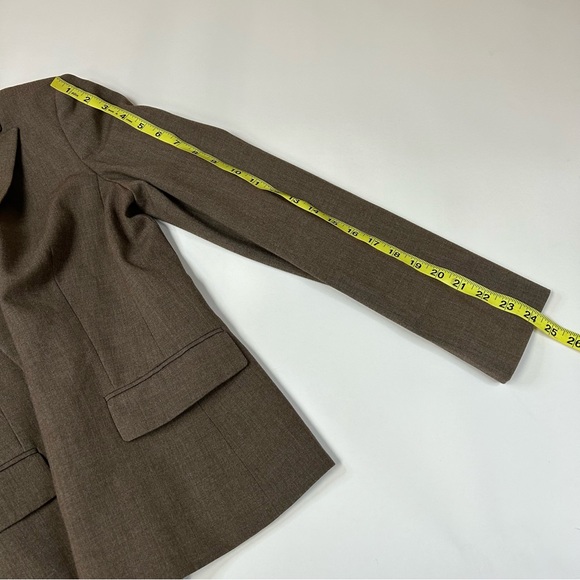 Calvin Klein Womens Casual Business Blazer Size 6 Brown Shoulder Pads #0494 - Picture 9 of 10